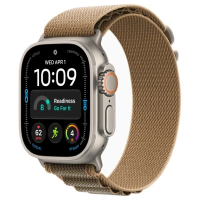 Apple Watch Ultra 4 49mm Natural Titanium Case with Desert Alpine Loop (M)