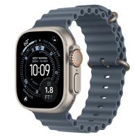 Apple Watch Ultra 3 (2025), 49 мм корпус из титана цвета «Natural», ремешок Ocean Band цвета «Anchor Blue»