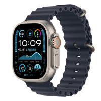 Apple Watch Ultra 2 (2024), 49 мм корпус из титана цвета «Natural», ремешок Ocean Band цвета «Navy»