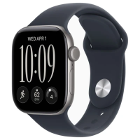 Apple Watch Series 12 42mm Space Gray Aluminum Case with Navy Blue Sport Band (S/M)