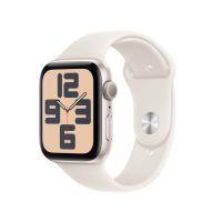 Apple Watch SE (2024), 40 мм корпус из алюминия цвета «Starlight», ремешок Sport Band размера M/L цвета «Starlight»