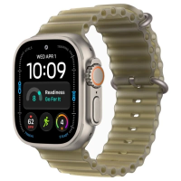 Apple Watch Ultra 4 49mm Natural Titanium Case with Translucent Kelp Ocean Band
